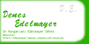 denes edelmayer business card